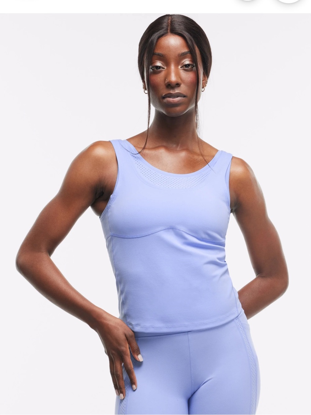 Peloton Lilac Performance Tank with Perforated Panel, size medium